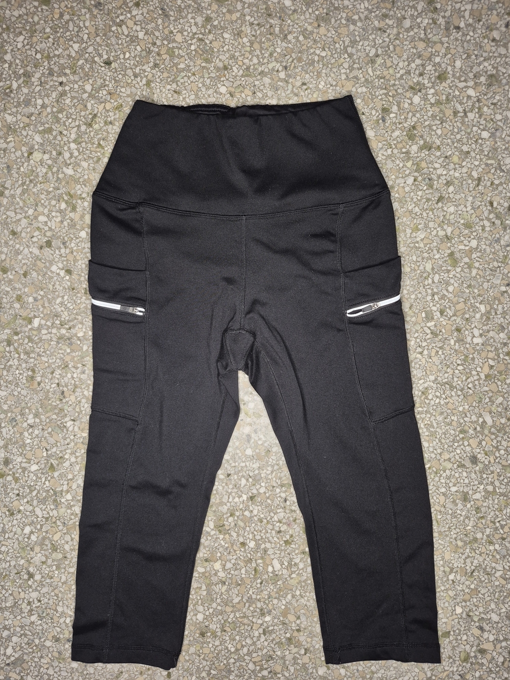 Athena Black High-Waist Leggings with Side Zip Pockets
